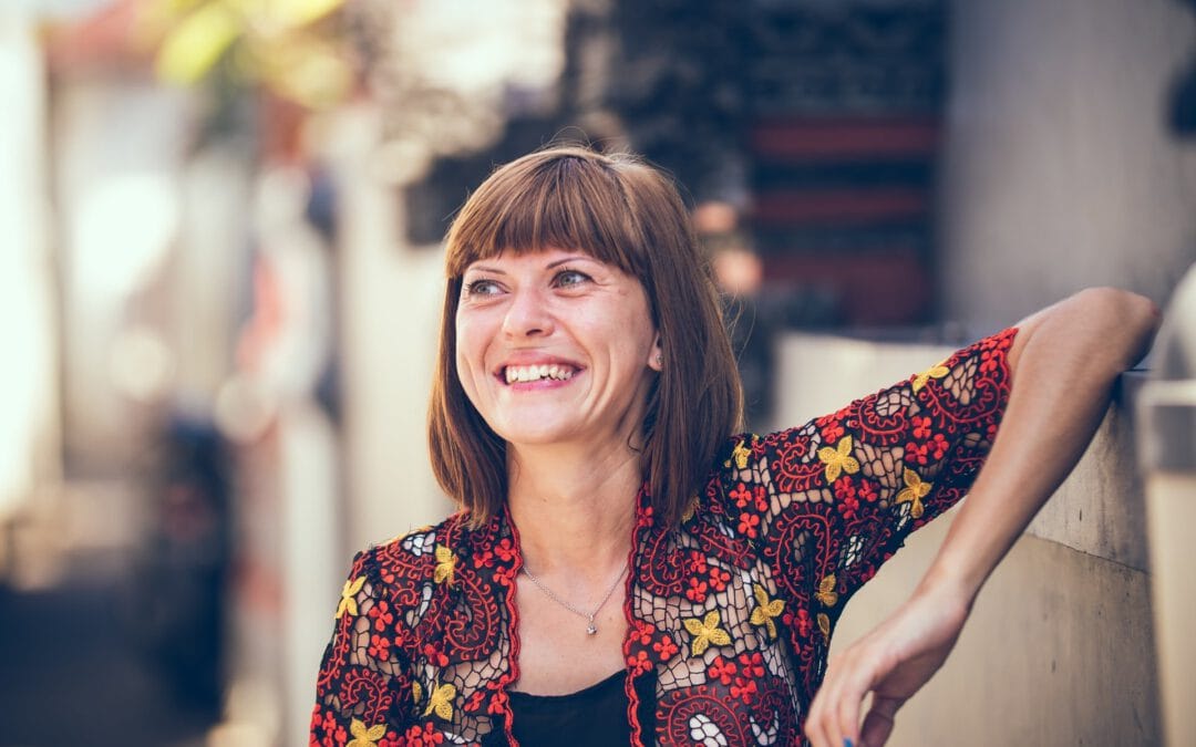 adult woman smiling